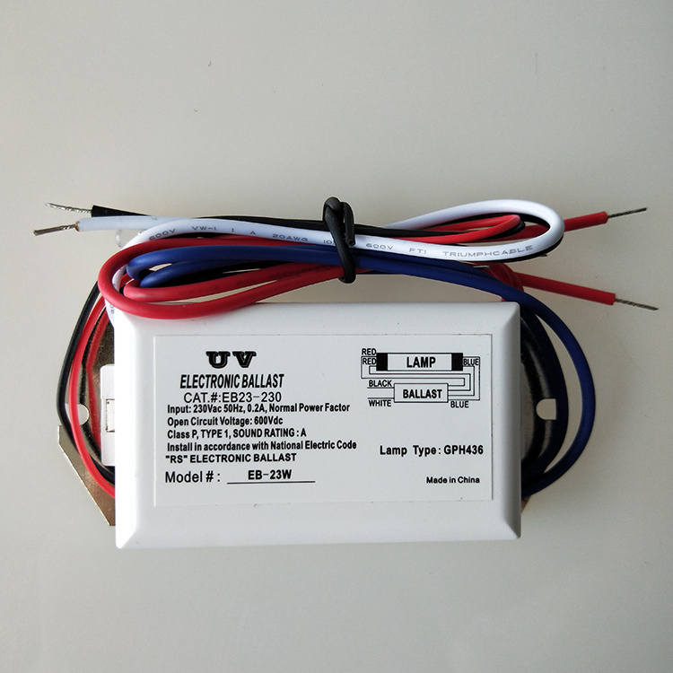 Ultraviolet Ballast for sterilizing uv germicidal lamp 23W electronic ballast 25 watt uv ballast