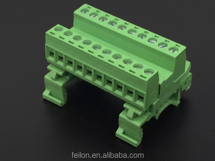 5.08mm pitch wire to wire terminal block din rail mounted pluggable terminal block