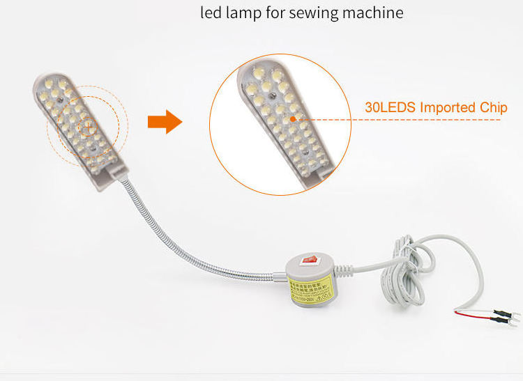 30leds sewing working lamp 1.5W led sewing machine light