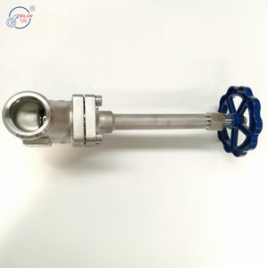 Cryogenic gas control valve extended stem globe valve with wheel handle