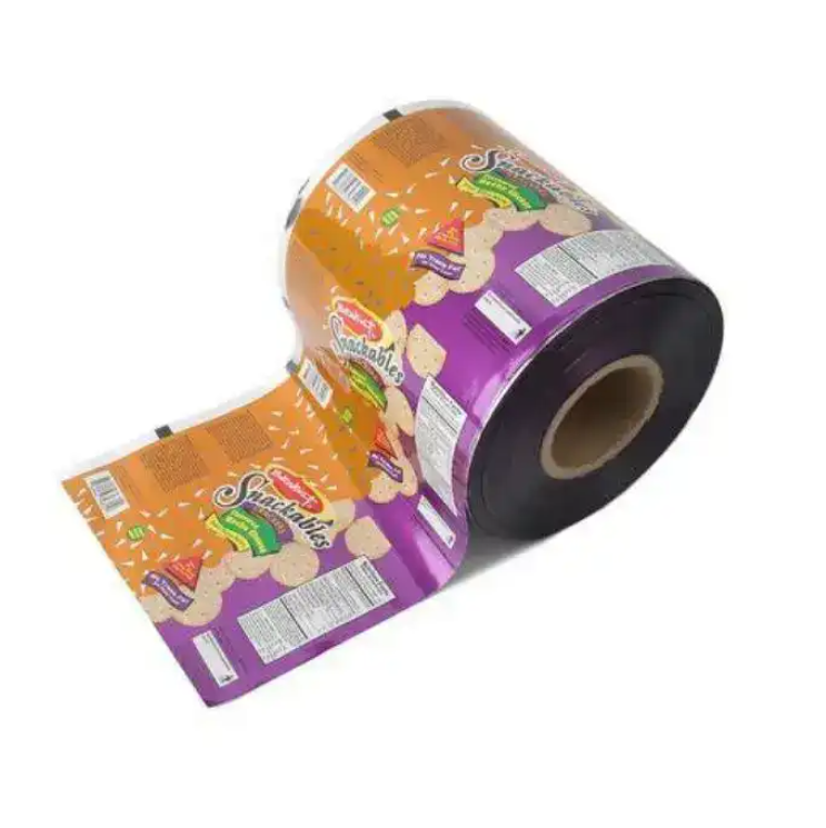 Customized Flexible Wrapping Food Grade Laminated Roll Film Snack Food Packaging Film Roll