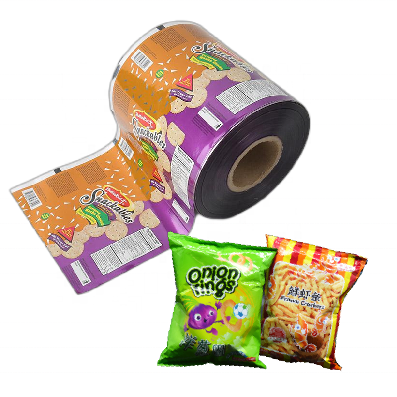 Custom Printed film Flexible Food Packaging Roll  Film wrap Stickpack For Potato Chips Printing Laminated Plastic Snack Packing