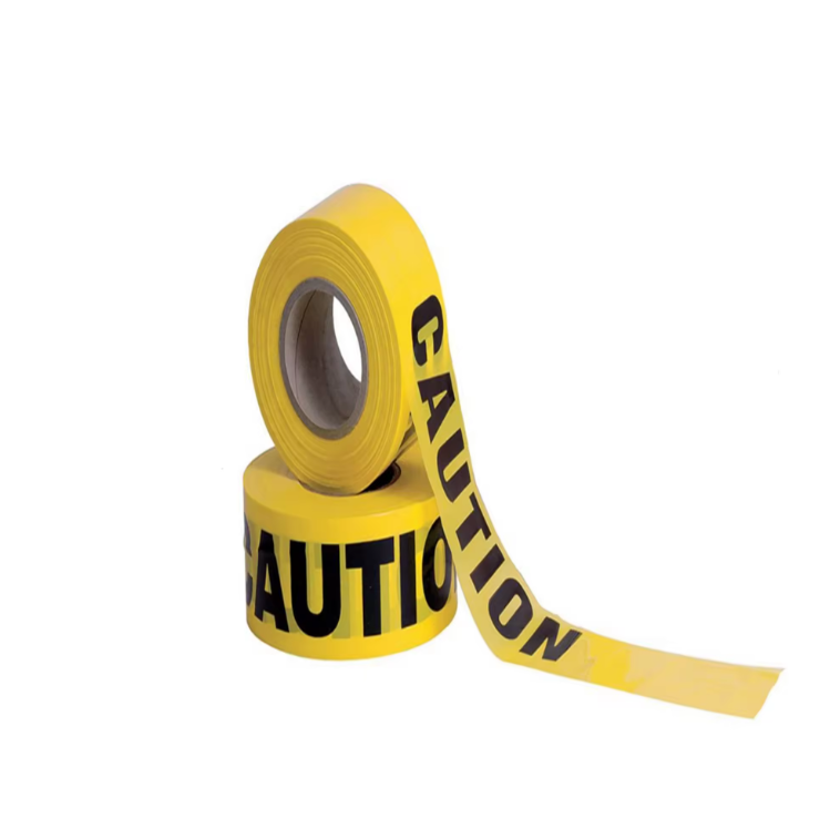 Waterproof Printed  Warning Security Tape Cheap Price Pe Barrier No-adhesive Warning Tape Roll