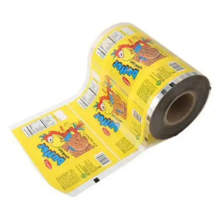 Customized Flexible Wrapping Food Grade Laminated Roll Film Snack Food Packaging Film Roll