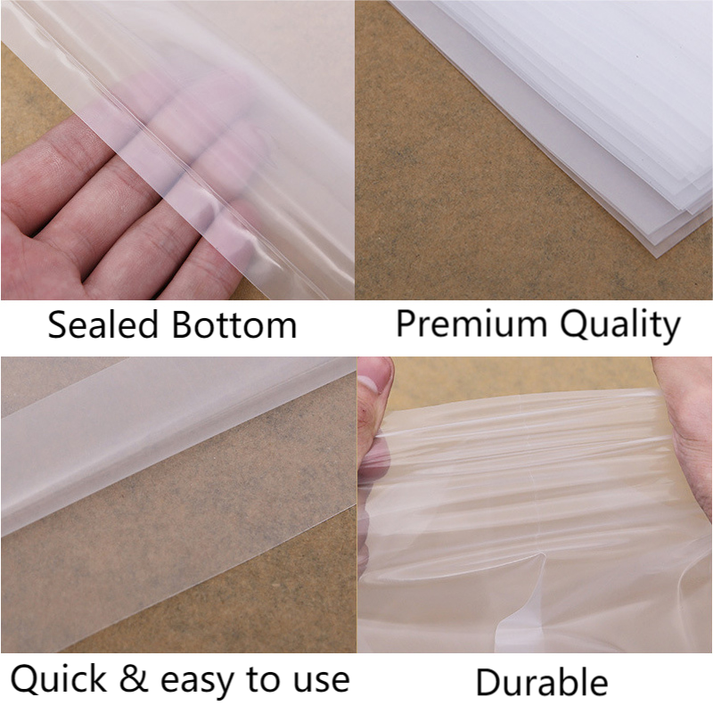 Multipurpose Flat Open Top Poly Bag Pe Plastic Clear Polyethylene Bags Plastic Packaging Open Flat Packing Bag