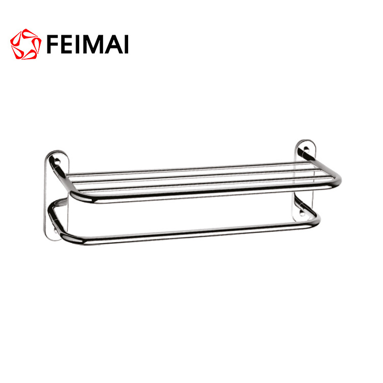 High Quality Sanitary Bathroom Accessories Corner Towel Shelf Rack for Hotel