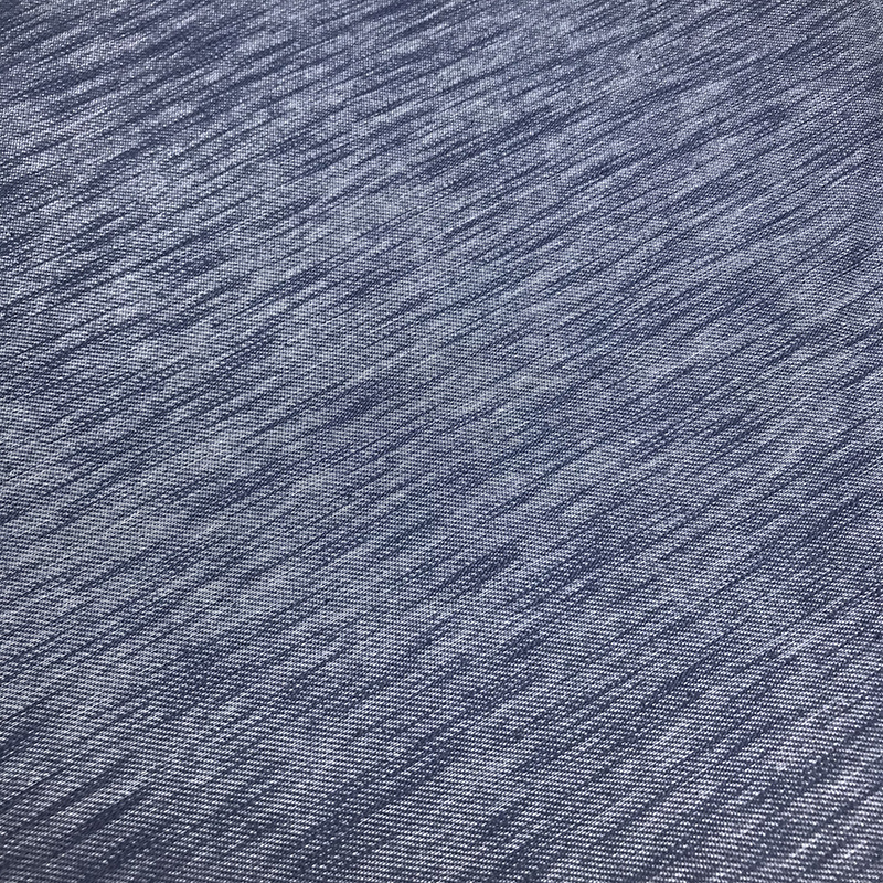 Keqiao Textile Manufacturer Cotton Polyester Spandex Denim Jersey Knit Fabric For Making Garment