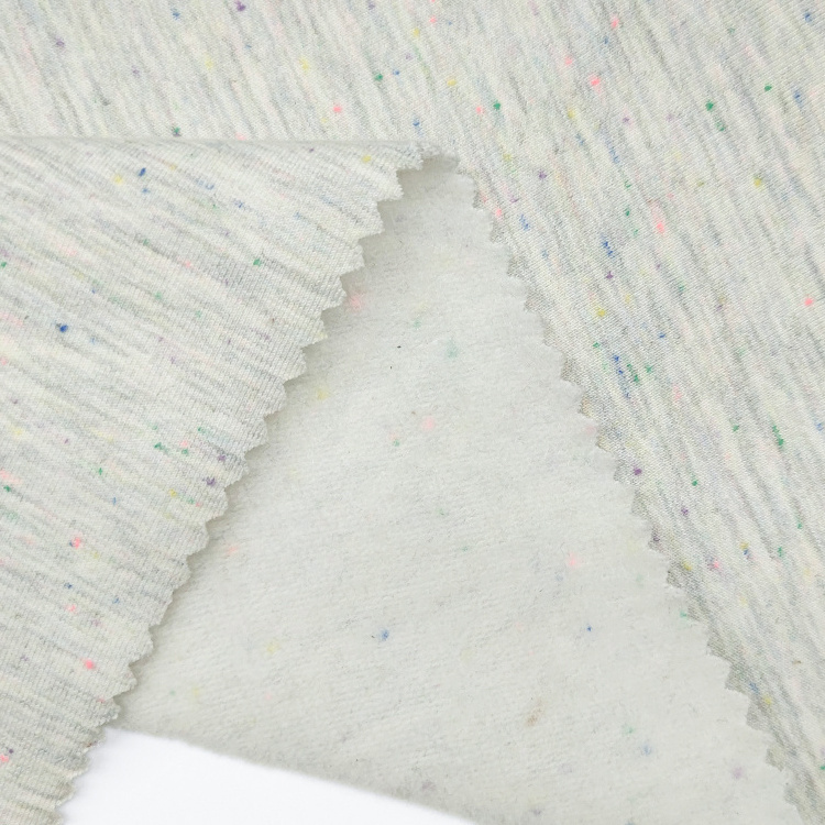 Anti Pill TC Knitted Terry Cloth Fabric Fleece Material, Wholesale Poly Cotton Neps French Terry Fleece Fabric/