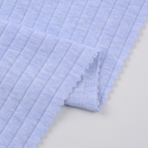 China Supplier Soft 1*1 2*2 5*4 8*4 Polyester Rayon Cotton Spandex Wide Ribbed Rib Knit Fabric