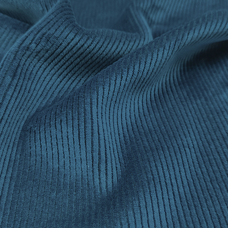 Solid Polyester Corduroy Fabric Fleece Material For Garment , Good Price Super Soft Velvet Bonding Fabric For Sale/