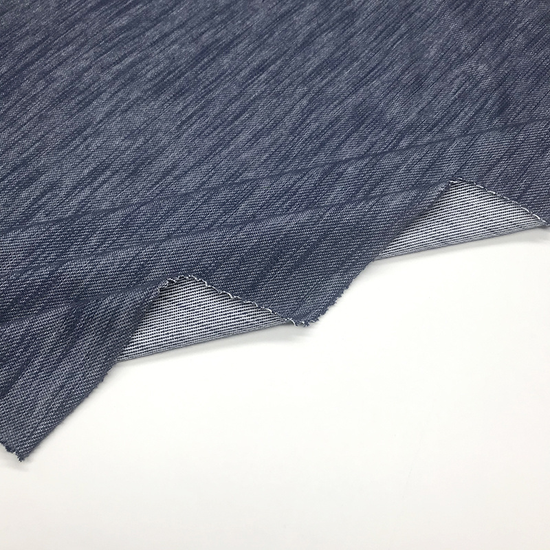 Keqiao Textile Manufacturer Cotton Polyester Spandex Denim Jersey Knit Fabric For Making Garment