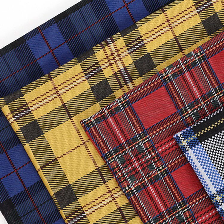 Free Sample Rayon Polyester Spandex Yarn Dyed Knitted Jacquard Fabrics, Fabric For School Uniform In Plaid Red Blue/