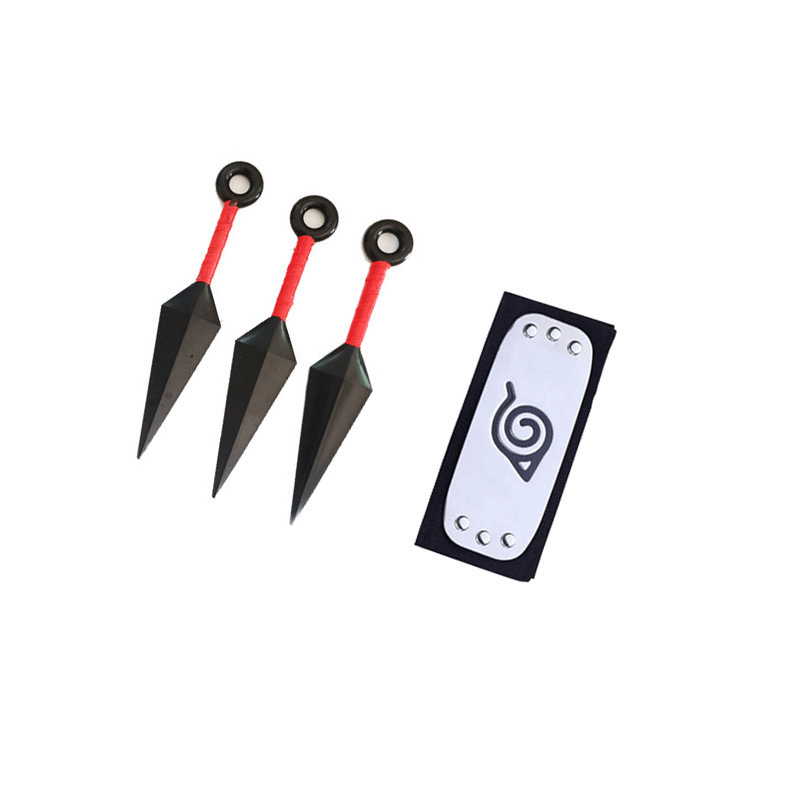 Wholesale 13cm Plastic Box Anime Uzumaki kunai Weapon Set Kakashi Cosplay Props