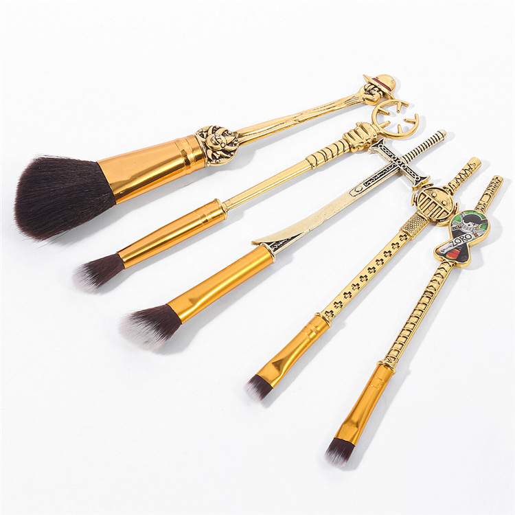 Anime Product One Piece Luffy Cool Makeup Brush set Metal Makeup brushes