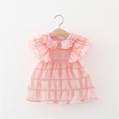 2023 new design summer cotton girls clothes sleeveless baby girl casual princess dress baby girl dress