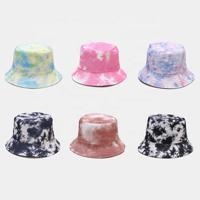 Chinese Product Outdoor Fisherman Hat Double-sided Wearing Designed Tie Dye Bucket Hat