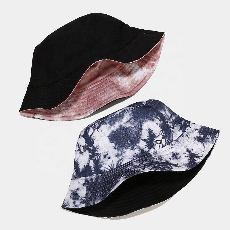 Chinese Product Outdoor Fisherman Hat Double-sided Wearing Designed Tie Dye Bucket Hat