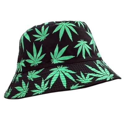 Chinese Product New Designer Fashion Unisex Maple Leaf Printed All Over Print Bucket Hat