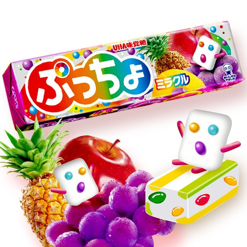 wholesale Japanese Chewy Candy soft sweet chewy gummy candy UHA Cola Flavored Fruit Gummy