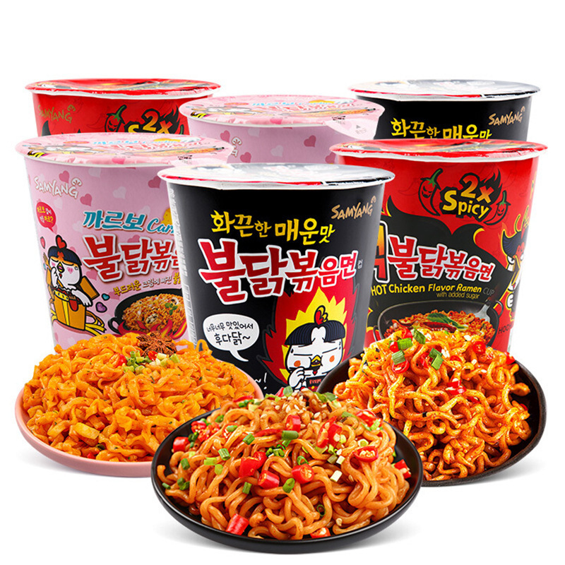 hot selling Korean exotic snacks instant food popular instant cups noodles turkey super spicy flavor