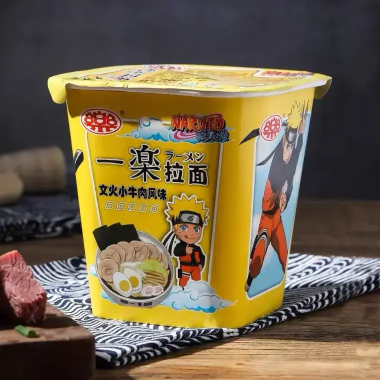 cup instant noodles many flavors wholesale instant noodles 100g famous brand YILE with characters