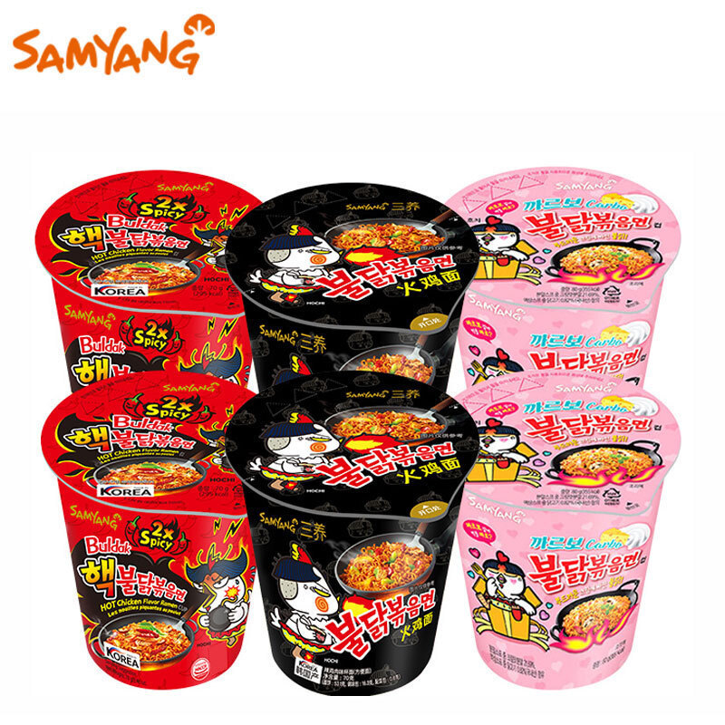 hot selling Korean exotic snacks instant food popular instant cups noodles turkey super spicy flavor