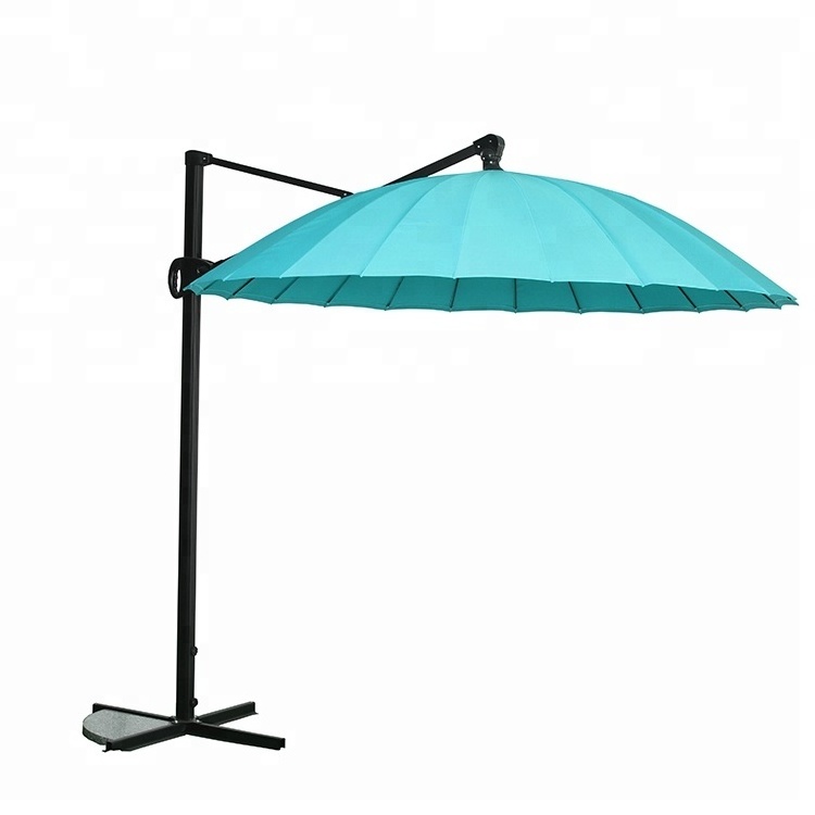 Leisure ways big blue rome 24 ribs cantilever outdoor parasol garden cafe roma umbrella