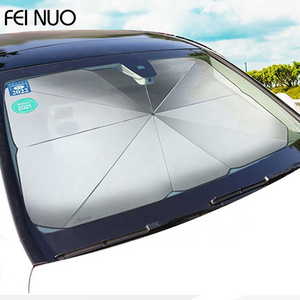 Portable sunshade cover UV resistant foldable windshield car umbrella for automobile internal