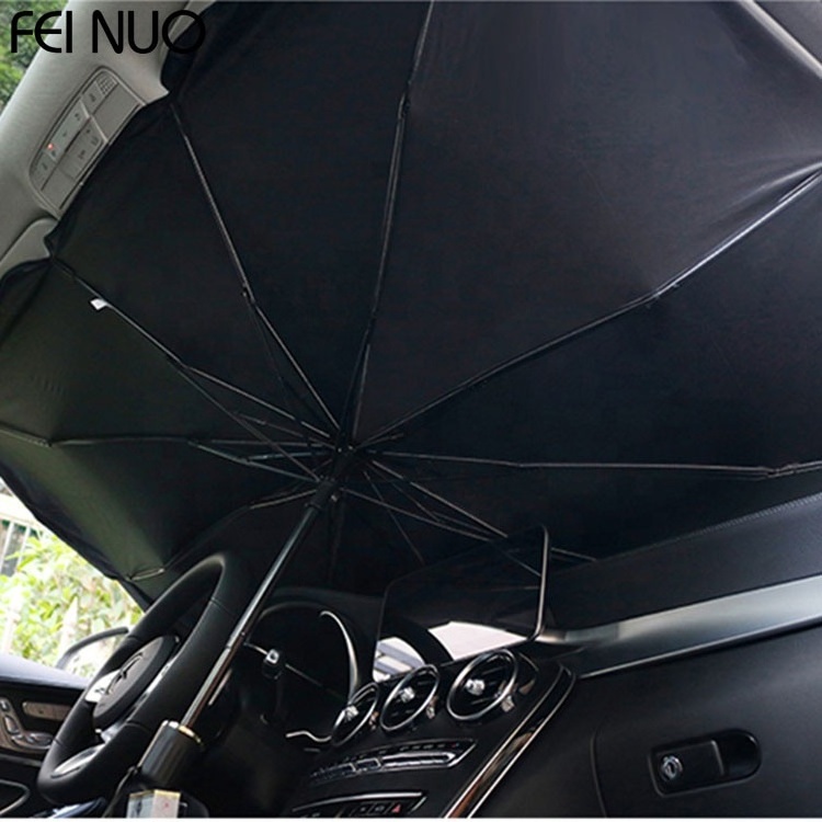 Portable sunshade cover UV resistant foldable windshield car umbrella for automobile internal