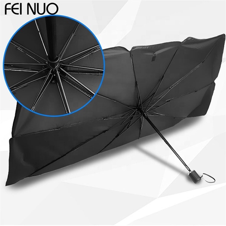 Portable sunshade cover UV resistant foldable windshield car umbrella for automobile internal