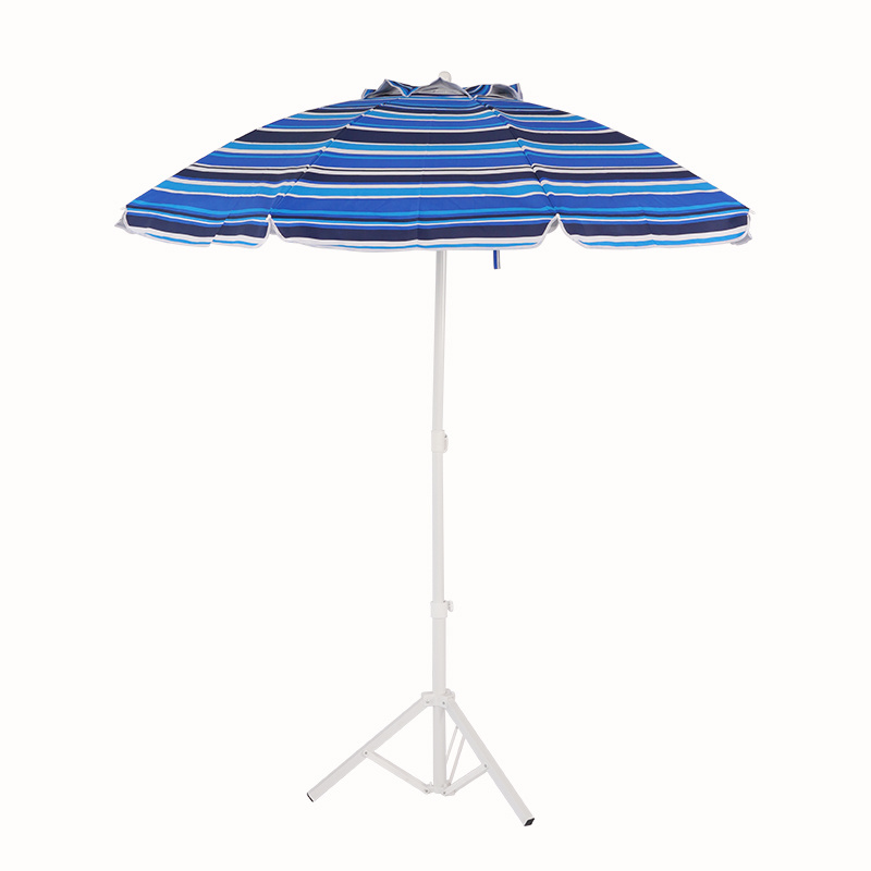 RTS 2.0M UV Protection Stripe Pattern 120G Polyester with Sliver Coating Beach Umbrella with Airvent