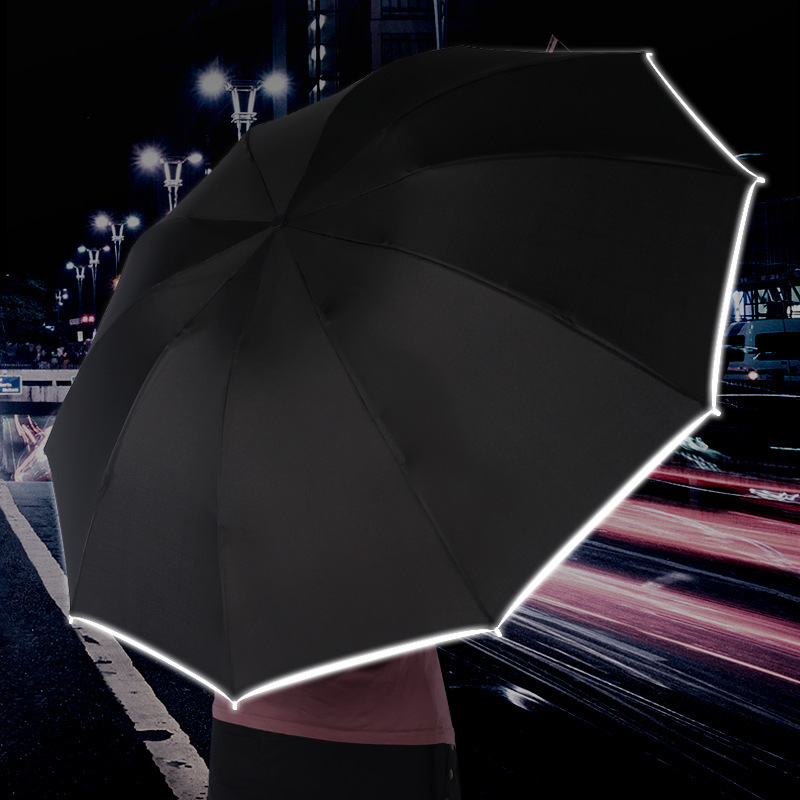 Full Automatic Reverse Umbrella Car Led Light Reflective Folding Umbrella Flashlight Umbrella