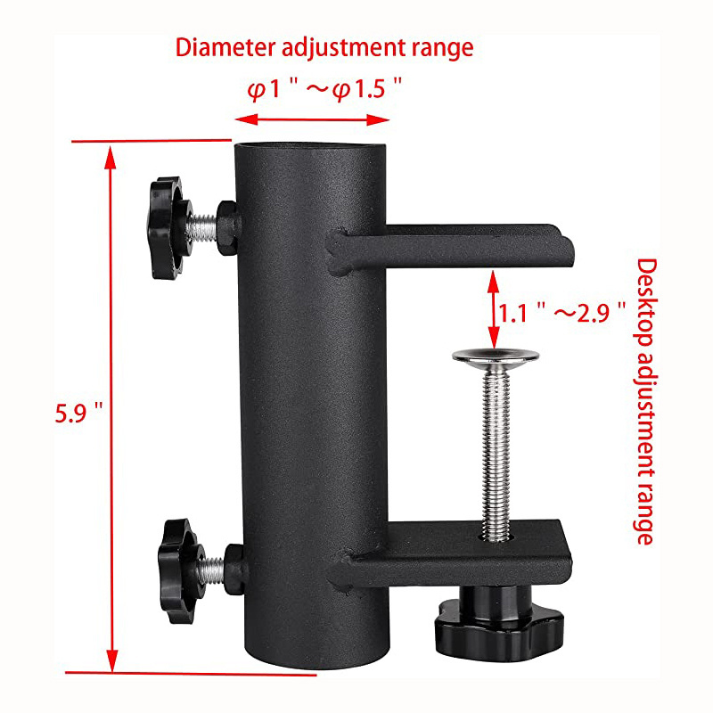 Wholesale Patio Umbrella Stand Metal Clamp Balcony Umbrella Holders for Deck Outdoor Furniture Base