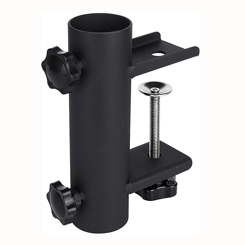 Wholesale Patio Umbrella Stand Metal Clamp Balcony Umbrella Holders for Deck Outdoor Furniture Base