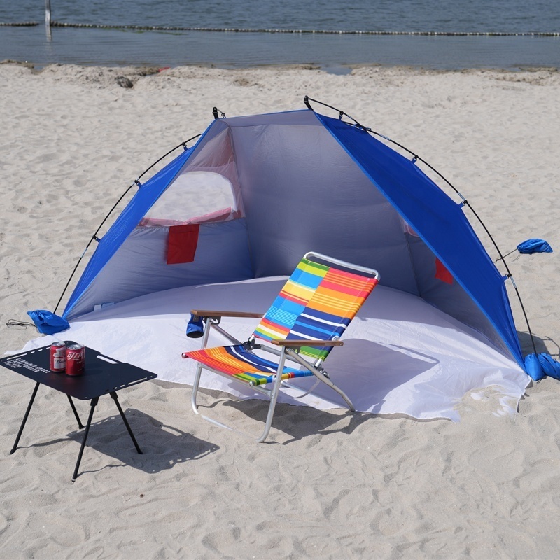 Portable Beach Tent UPF 50+ Easy Set Up Sun Shelter for 2-3 Person  UV Protection Beach Sunshade Cabana Beach Canopy Umbrella