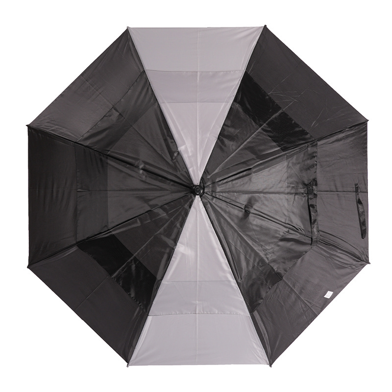 Wholesale 8K Black and White Straight umbrella Travel Manual Umbrella Golf Umbrella