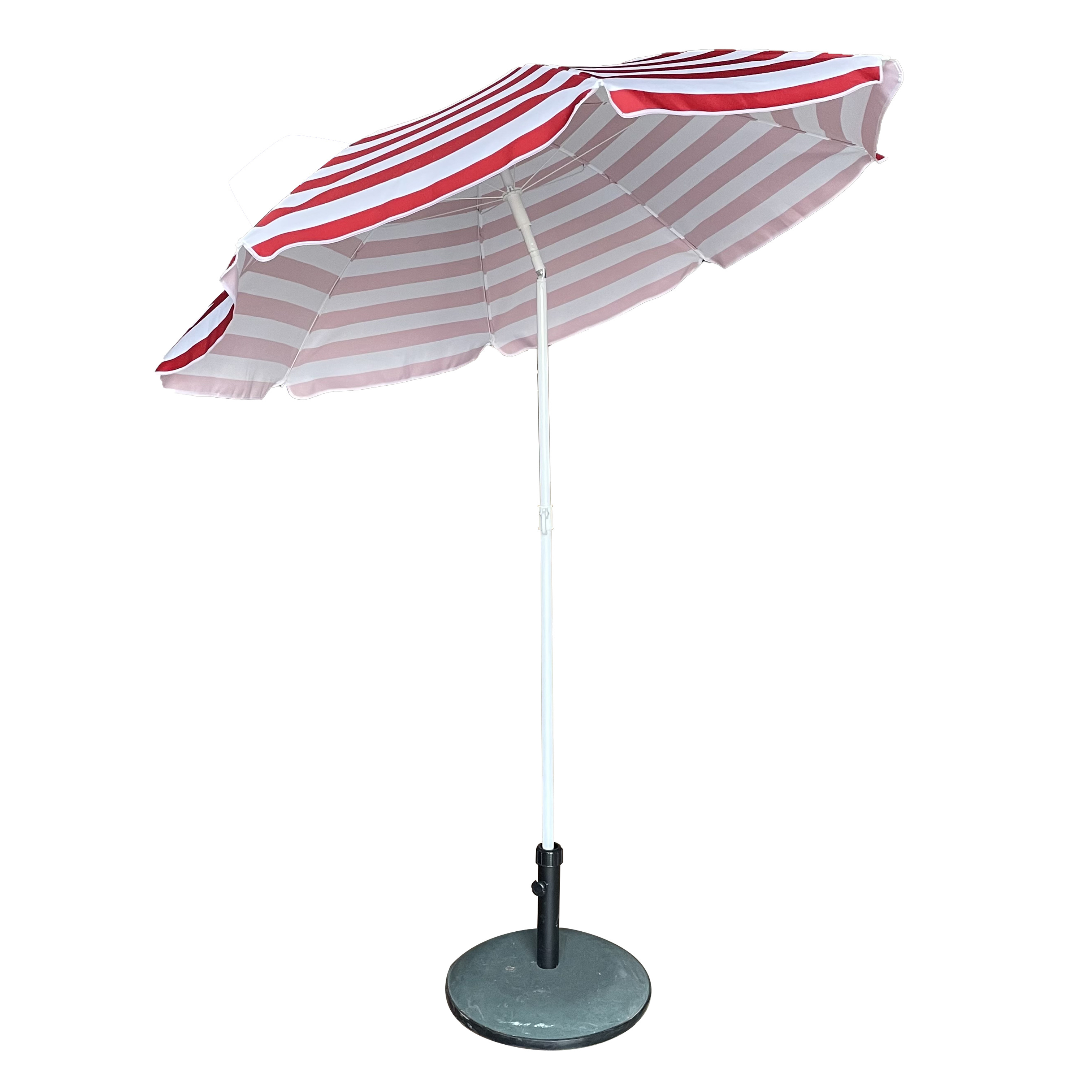 High Quality Red Stripe Polyester Fabric with Color Fitness Custom Design Foldable Outdoor Beach Sunshade Umbrella