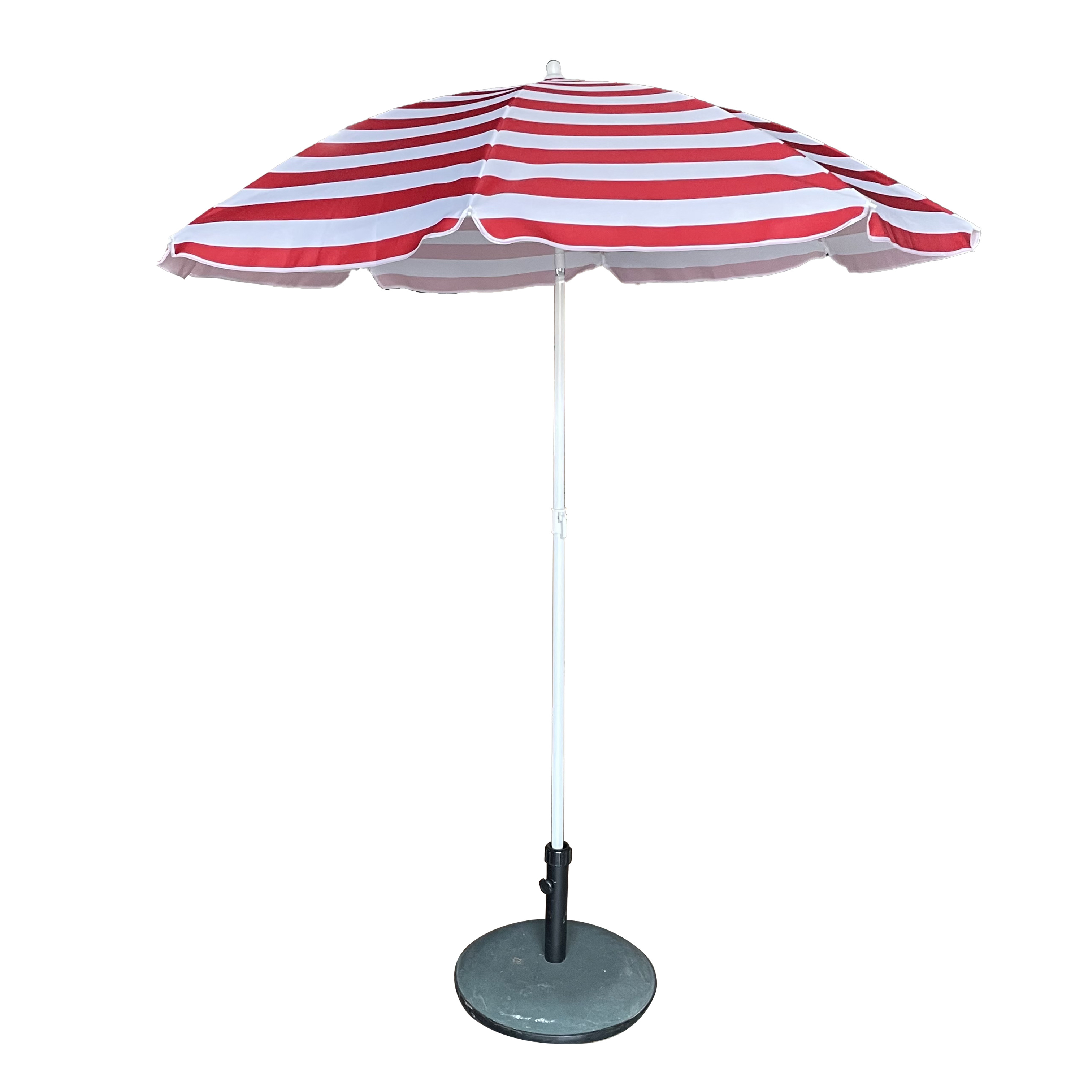 High Quality Red Stripe Polyester Fabric with Color Fitness Custom Design Foldable Outdoor Beach Sunshade Umbrella