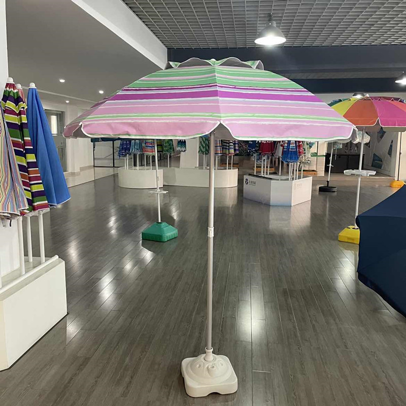 Outdoor Customized 8ft Parasol Beach Umbrella Anti-UV Sun Umbrella Potable Beach Umbrella