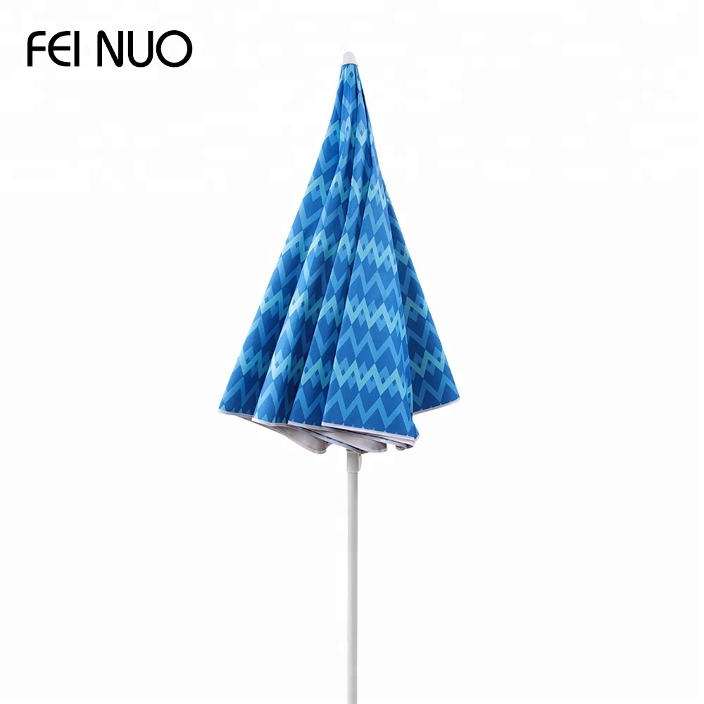 Classic Design Full Color 8K Screen Printed Big Steel Sun Beach Parasol Umbrella Made in China