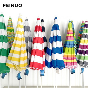 BSCI Factory Hot Selling OEM 2.0M Stripe or Solid Outdoor Beach Umbrella