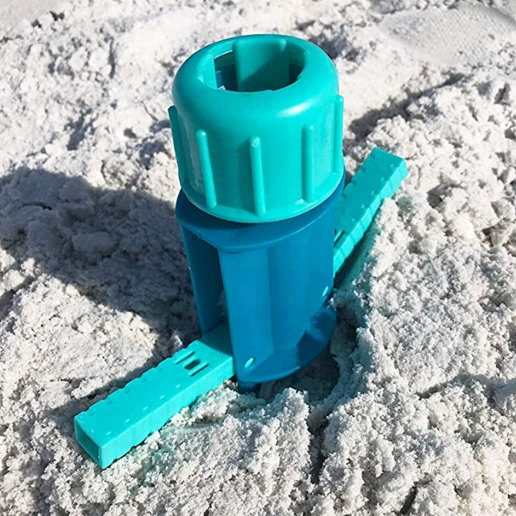 Umbrella accessories safe beach umbrella sand anchor stand holder with 5-tier screw for strong wind