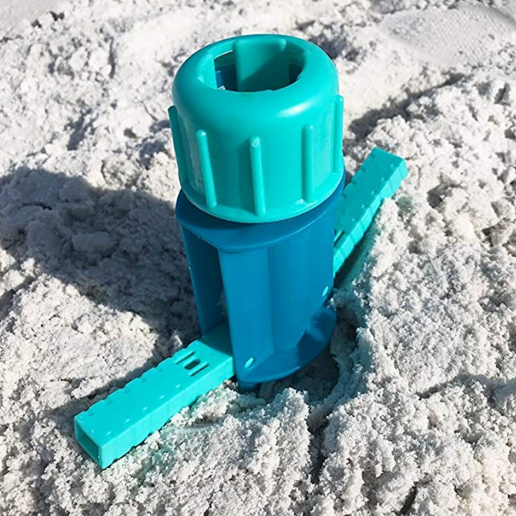 Promotion outdoor umbrella plastic ground sand screw base for big umbrella