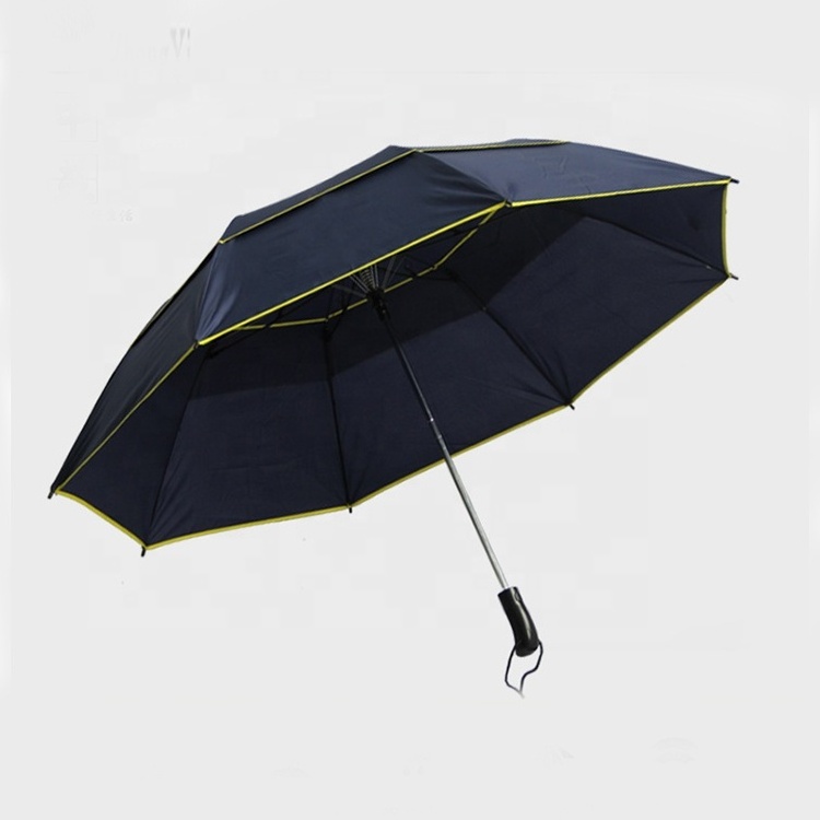 Good quality 27 inch 2 fold travel two person double layer mini golf umbrella