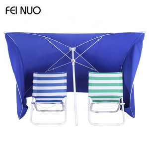 Best seller OEM silver coating 1.8m 170T polyester oxford sun beach square tent umbrella for chair