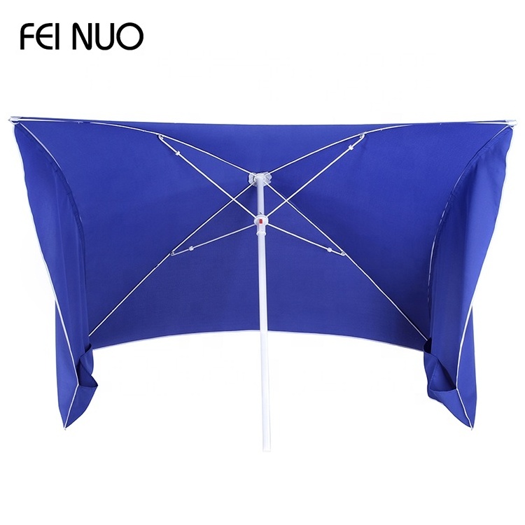 Best seller OEM silver coating 1.8m 170T polyester oxford sun beach square tent umbrella for chair