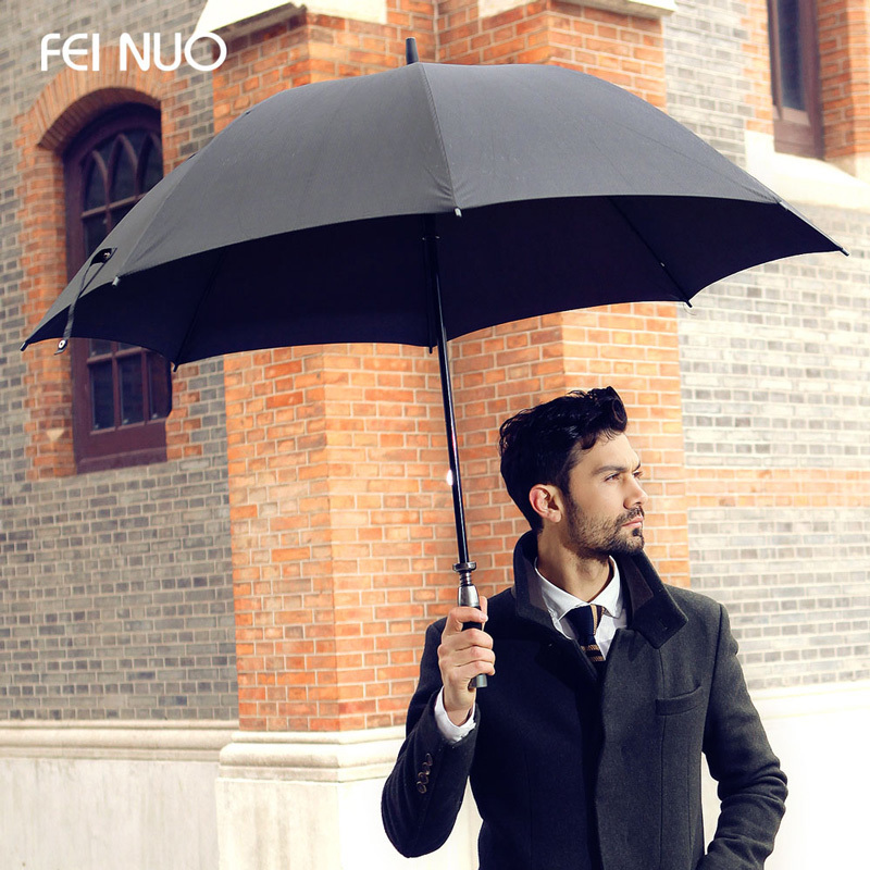 China wholesale totes black automatic open wind resistant long shaft golf umbrella for men