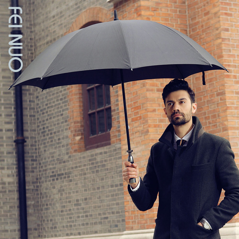 China wholesale totes black automatic open wind resistant long shaft golf umbrella for men