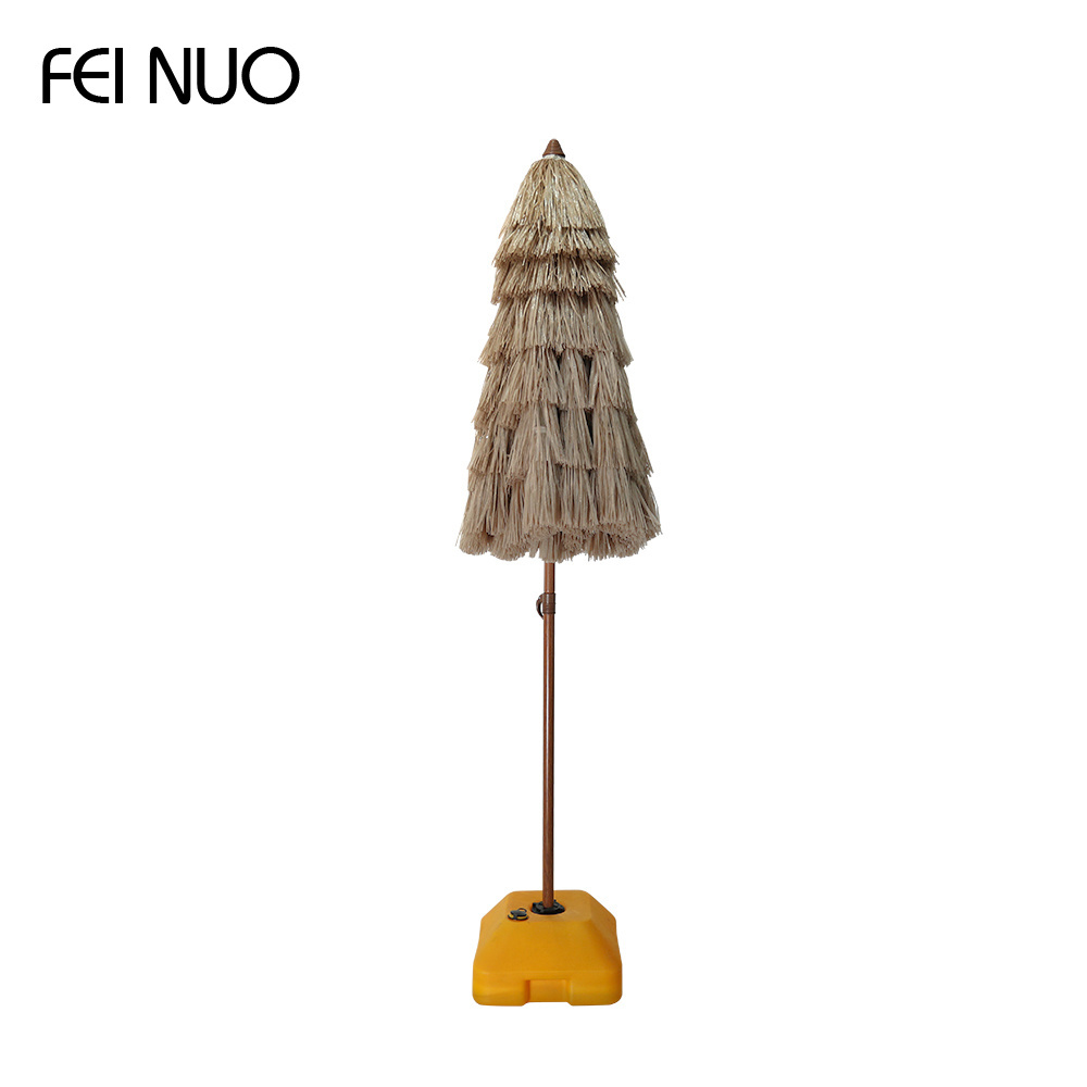 Latest arrival sunphio large windproof hawaii bohemian tassels beach parasol patio umbrella