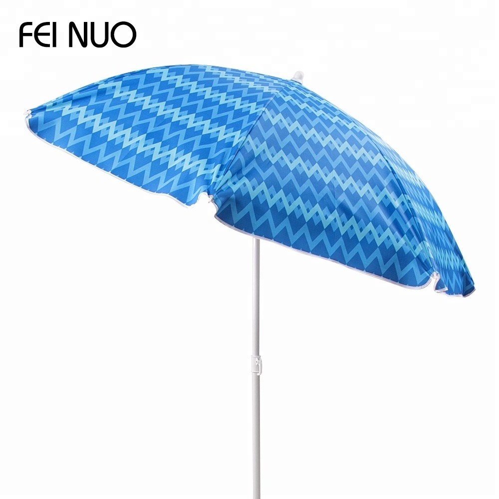 Classic Design Full Color 8K Screen Printed Big Steel Sun Beach Parasol Umbrella Made in China